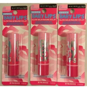 Maybelline Baby Lips Glow Balm 01 My Pink-3 Pack